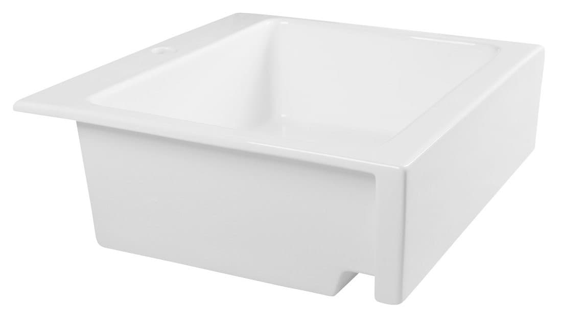 ARYA ceramiczny zlewozmywak kuchenny 66x62cm biały, 1 otwór
