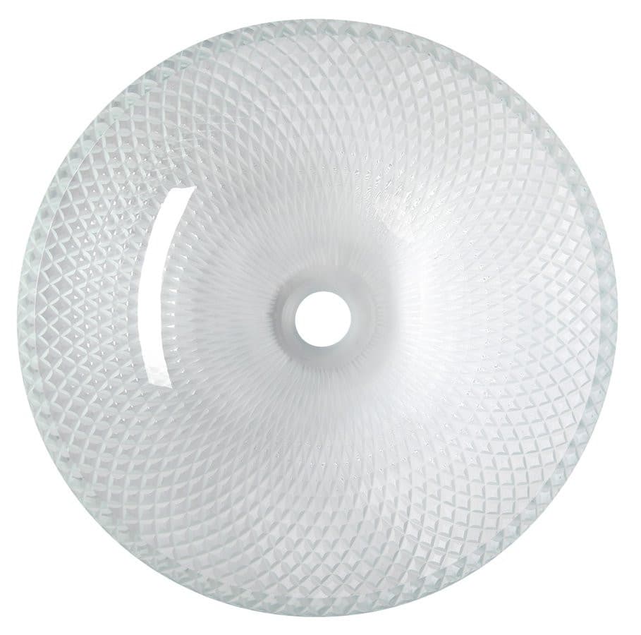 PUKETA szklana umywalka nablatowa Ø 42 cm przezroczysta