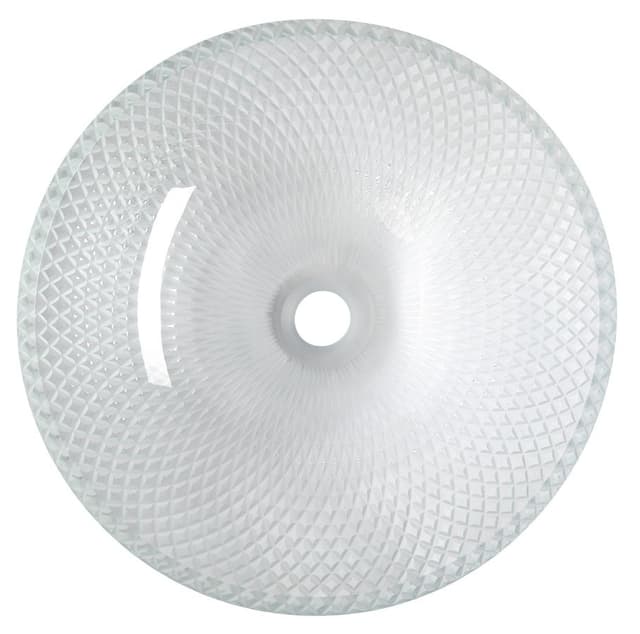 PUKETA szklana umywalka nablatowa Ø 42 cm przezroczysta