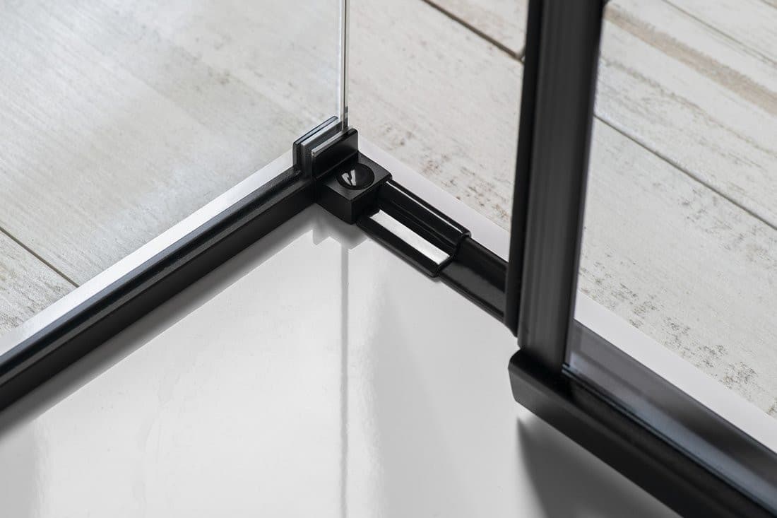 ALTIS BLACK prostokątna kabina prysznicowa 1500x800 mm, wariant L/P