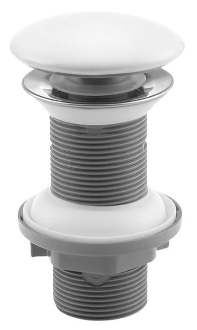 Odpływ umywalkowy 5/4, click-clack, korek ceramiczny, 20-70mm, biały