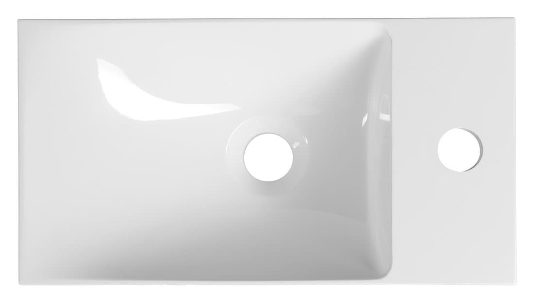 Umywalka kompozytowa Sapho 40x22 cm bez przelewu biała