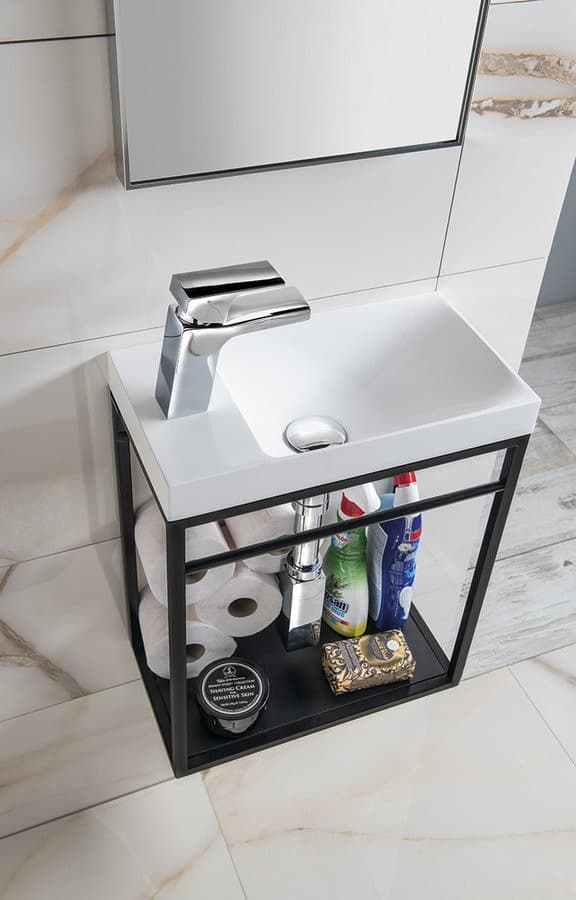 Umywalka kompozytowa Sapho 40x22 cm bez przelewu biała