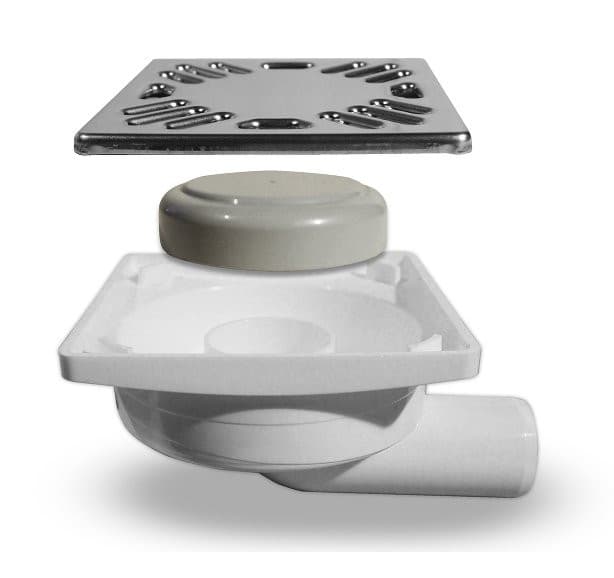 Kratka ściekowa DN40, 103x103 mm, stal nierdzewna polerowana