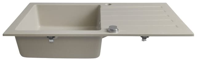 Zlewozmywak granitowy jednokomorowy z ociekaczem 78x44 cm beżowy