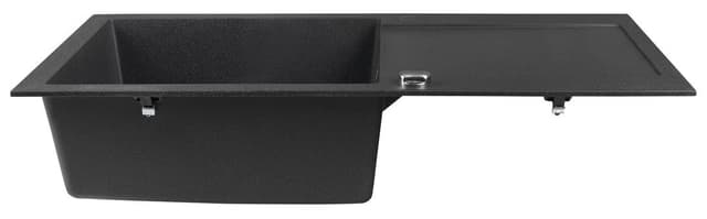 Zlewozmywak granitowy jednokomorowy z ociekaczem czarny 97x50 cm
