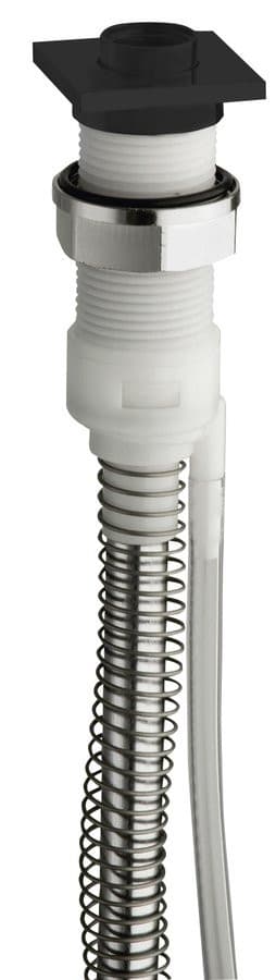 Gniazdo prysznicowe FOLLOW ME czarny mat z odpływem i wężem 150 cm