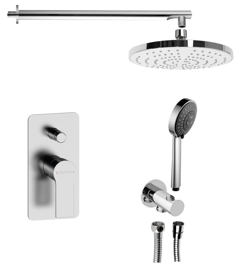 PAX podtynkowy zestaw natryskowy z baterią, 2 wyjścia, chrom