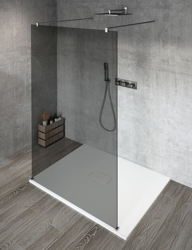 VARIO CHROME kabina prysznicowa Walk-In, 1200 mm, szkło dymione