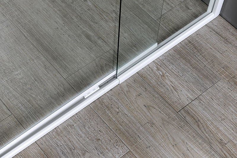 AMICO drzwi prysznicowe zawiasowe 1040-1220x1850mm przezroczyste szkło