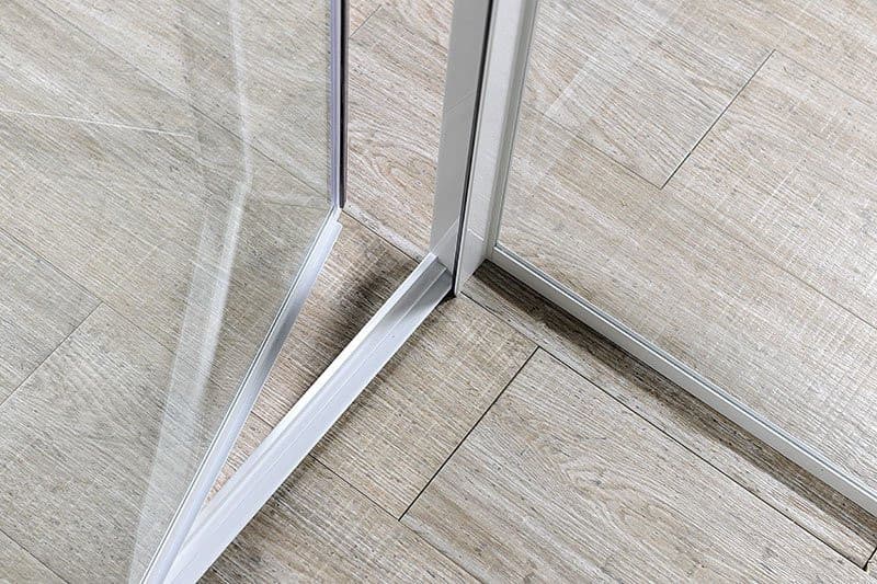 AMICO drzwi prysznicowe zawiasowe 1040-1220x1850mm przezroczyste szkło