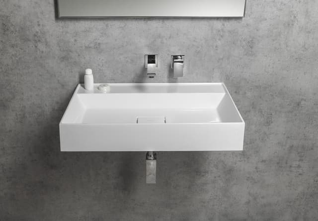 GODIVA umywalka kompozytowa nablatowa 68x44 cm biała bez otworu