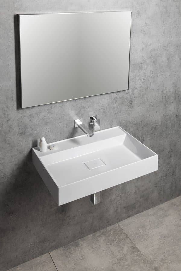 GODIVA umywalka kompozytowa nablatowa 68x44 cm biała bez otworu