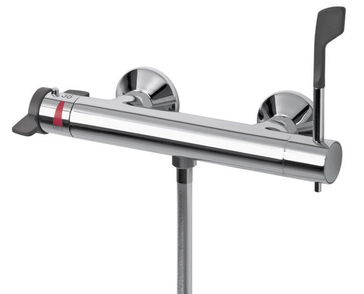 LEA bateria prysznicowa termostatyczna ścienna z dźwignią medyczną crom