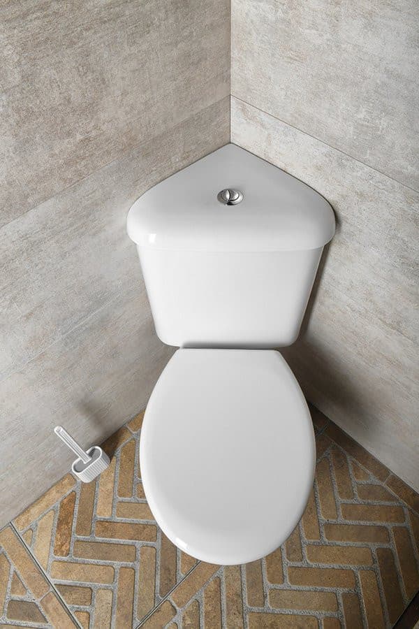 CLIFTON kompakt WC narożny podwójne spłukiwanie 3/6 l biały