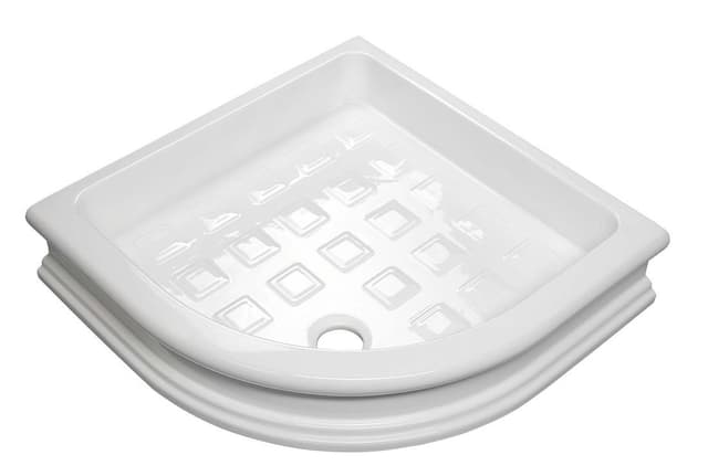 CERAMICZNY brodzik prysznicowy RETRO, półokrągły 90x90x20 cm