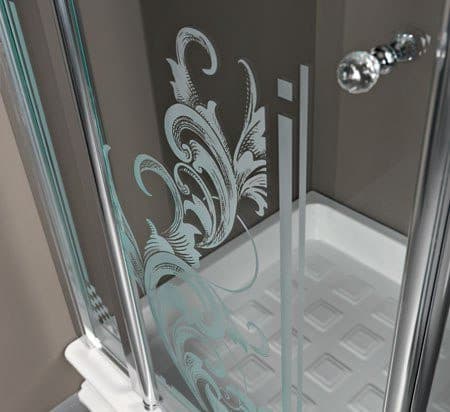 CERAMICZNY brodzik prysznicowy RETRO, półokrągły 90x90x20 cm