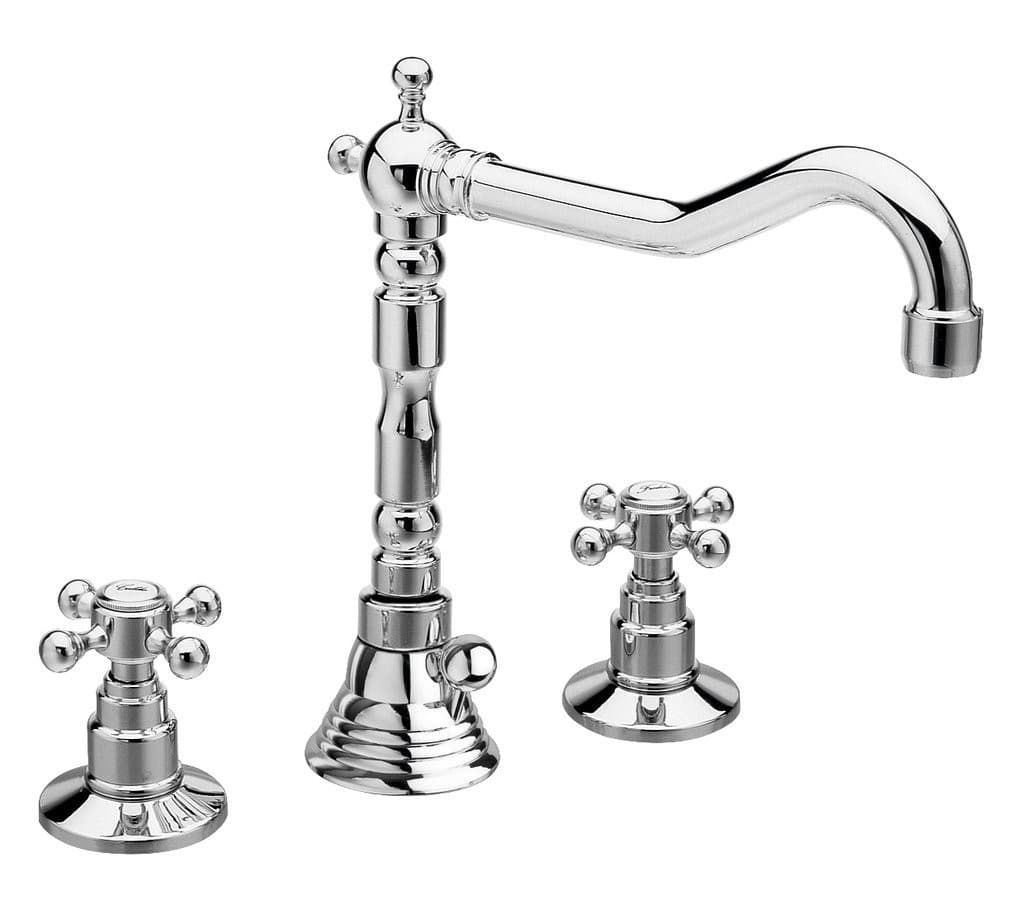 ANTEA bateria umywalkowa retro trzyelementowa chrom stojąca