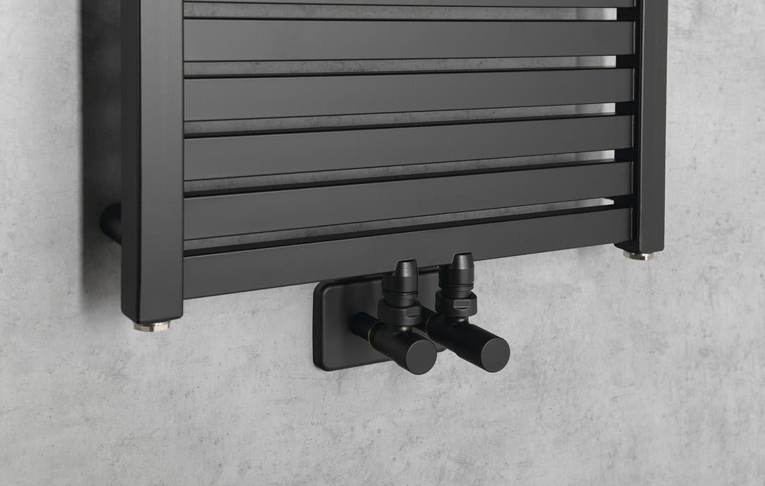 TONDI grzejnik łazienkowy stalowy 450x970 mm czarny mat