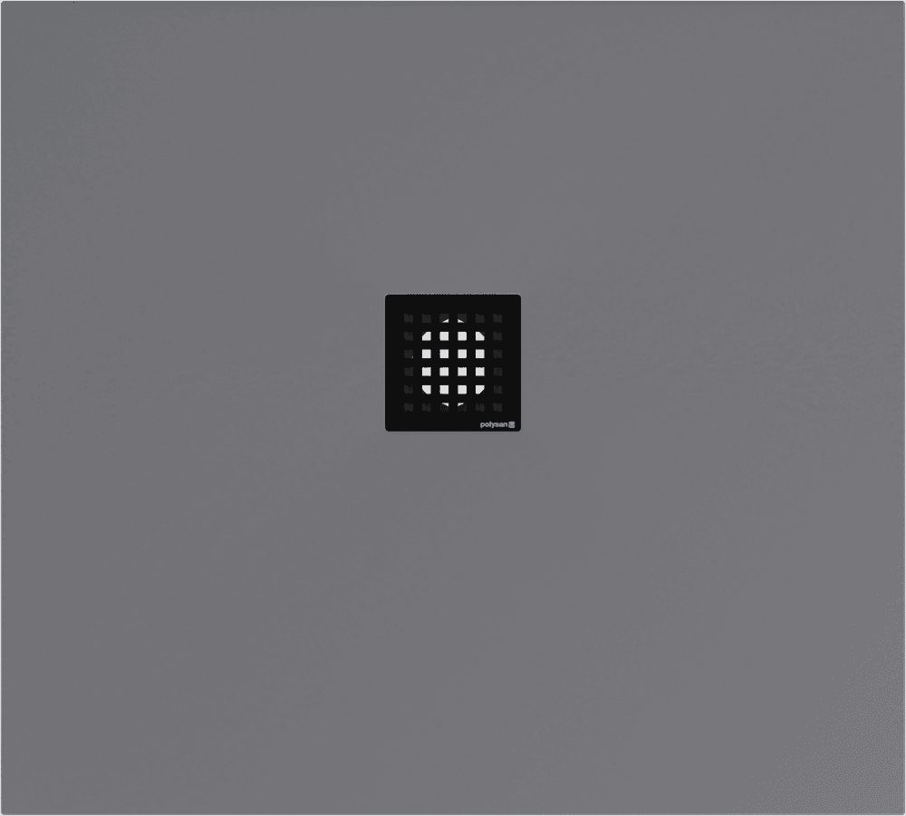 FLEXIA brodzik kompozytowy prostokątny 100x90 cm, szary mat