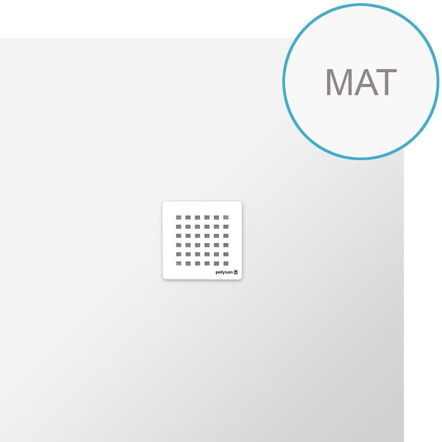 FLEXIA brodzik kompozytowy 90x90 cm, biały mat, z możliwością docinania