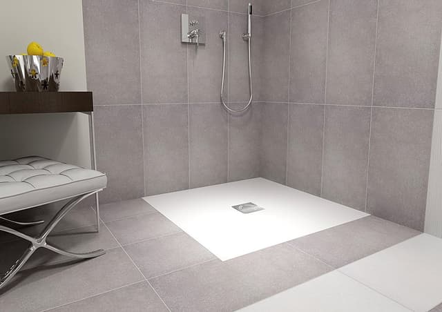 FLEXIA brodzik kompozytowy 90x90 cm, biały mat, z możliwością docinania