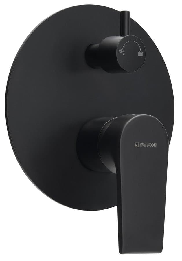 KAI bateria prysznicowa podtynkowa 2-funkcyjna czarny mat