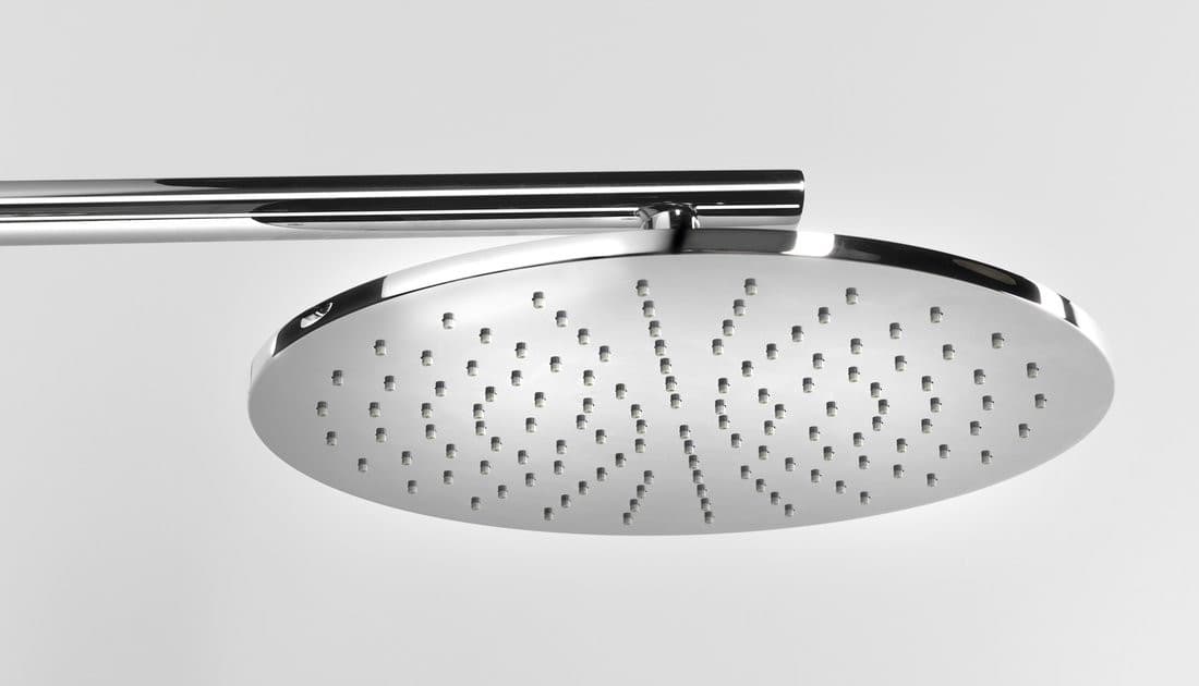 SPIRIT ROUND panel prysznicowy z baterią termostatyczną 250x1550mm, czarny