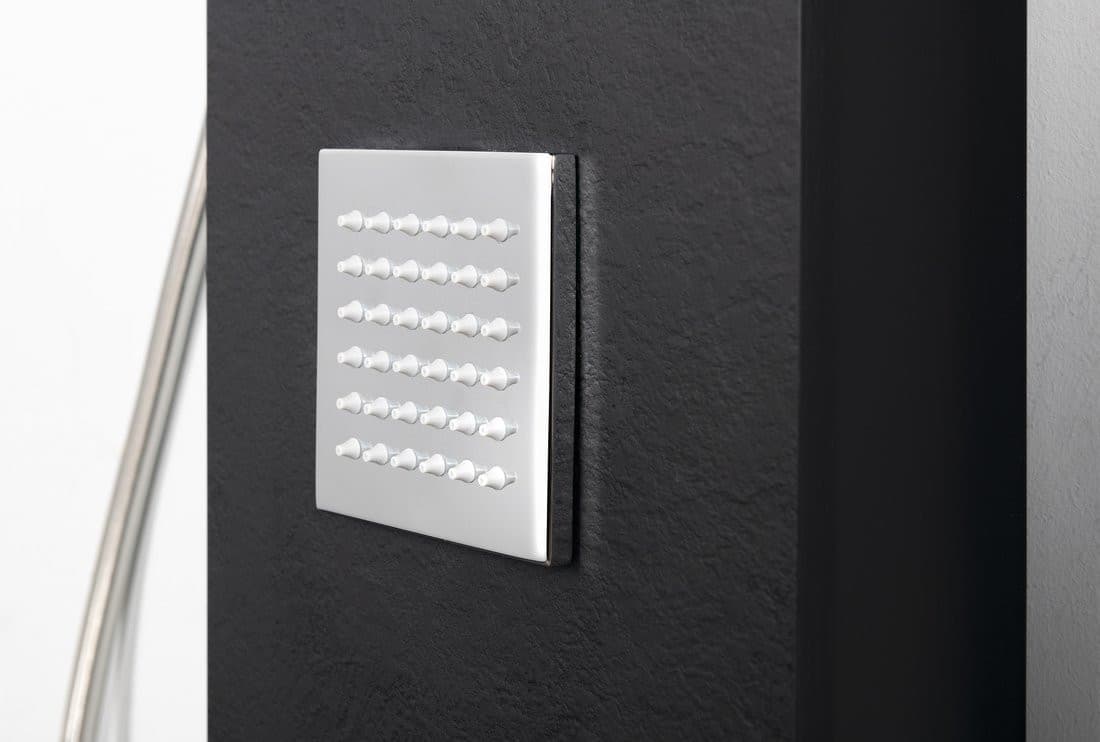 SPIRIT SQUARE panel prysznicowy z baterią termostatyczną 250x1550mm, czarny