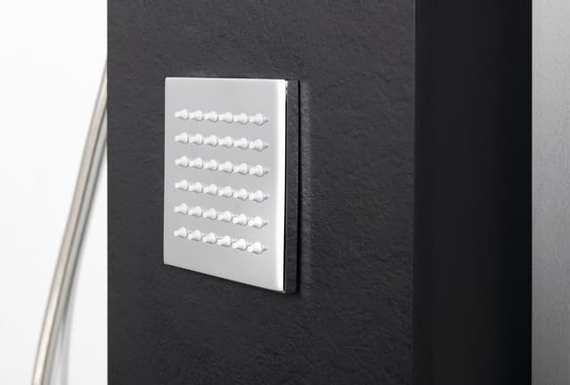 SPIRIT SQUARE panel prysznicowy z baterią termostatyczną 250x1550mm, czarny