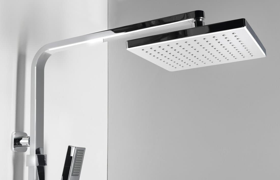 Zestaw prysznicowy Sapho z deszczownią, słuchawką, chrom