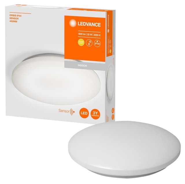 ORBIS lampa sufitowa łazienkowa LED z czujnikiem, 1800lm, IP44