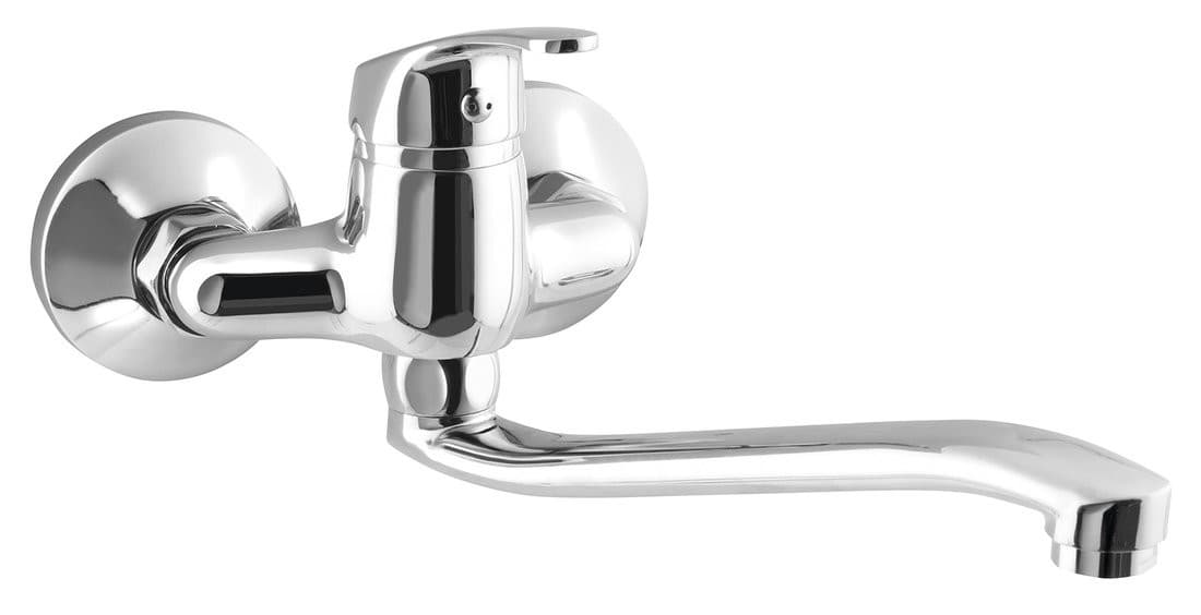 AQUALINE 35 bateria ścienna chrom 100mm uchwyt płaski podwyższony