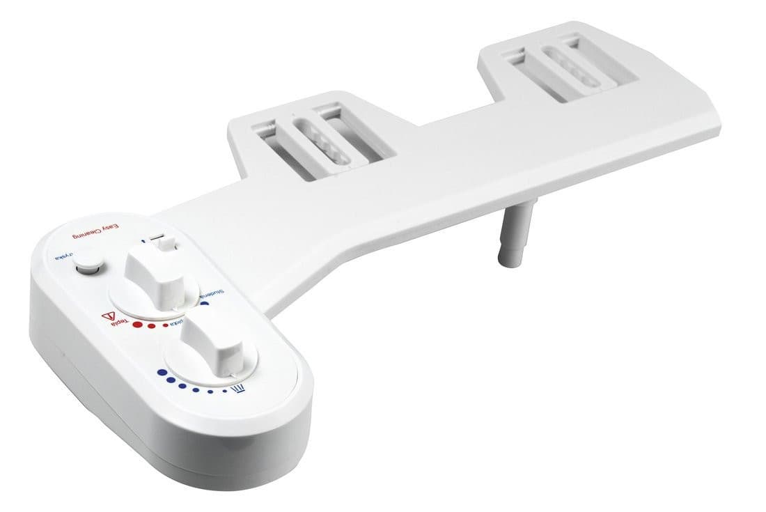 EASY CLEANING bidet pod deskę WC zasilany zimną i ciepłą wodą białe