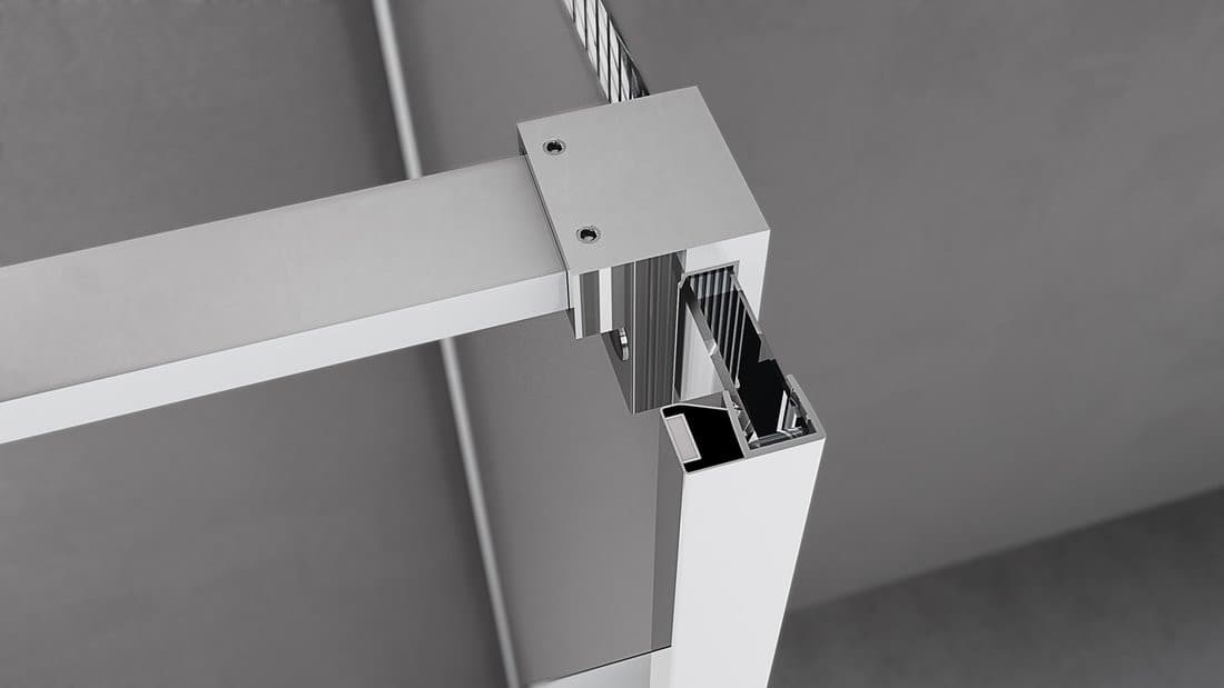 ROLLS kabina prysznicowa 150x100 cm, uniwersalne otwieranie, szkło czyste