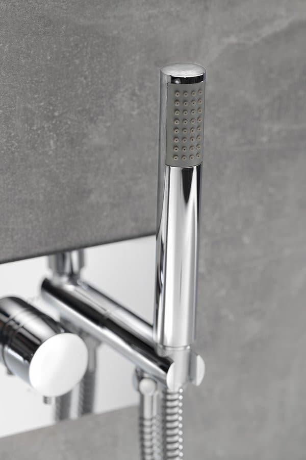 RHAPSODY termostatyczna bateria prysznicowa podtynkowa, z rączką, 2/3 wyjścia, chrom