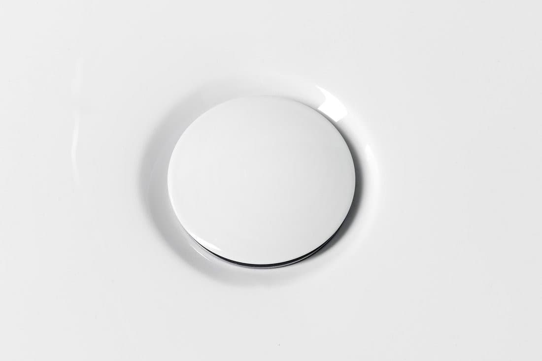 Maskownica przelewu wannowego 6/4 klik-klak biały połysk