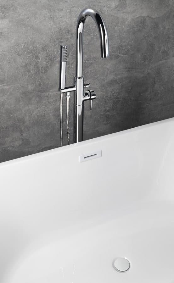 Maskownica przelewu wannowego 6/4 klik-klak biały połysk