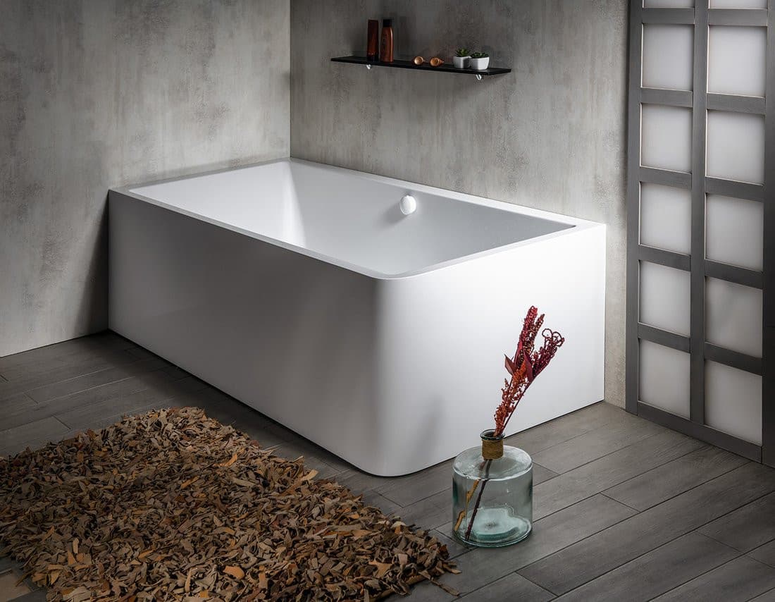 Marlene Curve L Wanna Wolnostojąca Przyścienna 195x85x63cm, Akryl Biały