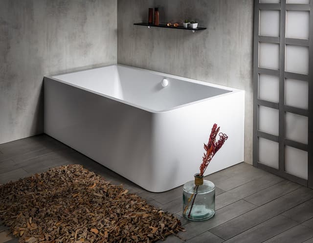 Marlene Curve L Wanna Wolnostojąca Przyścienna 195x85x63cm, Akryl Biały