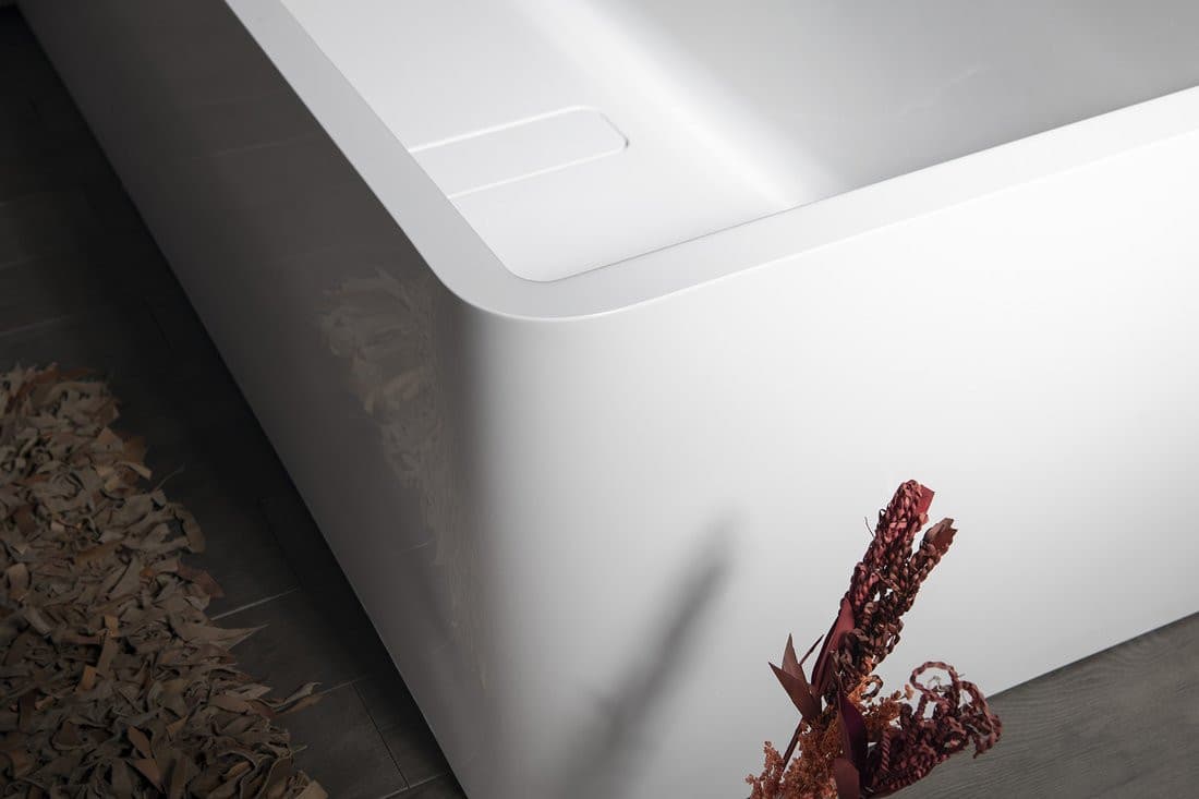 Marlene Curve L Wanna Wolnostojąca Przyścienna 195x85x63cm, Akryl Biały