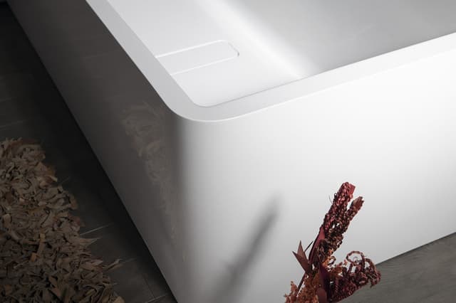 Marlene Curve L Wanna Wolnostojąca Przyścienna 195x85x63cm, Akryl Biały