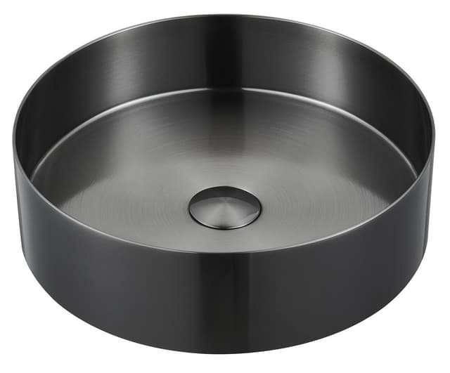 Umywalka nablatowa AURUM stal nierdzewna 38cm gun metal PVD