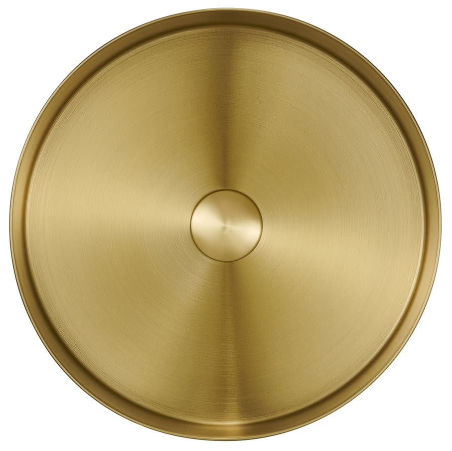 AURUM umywalka nablatowa stal nierdzewna 38cm złoto mat