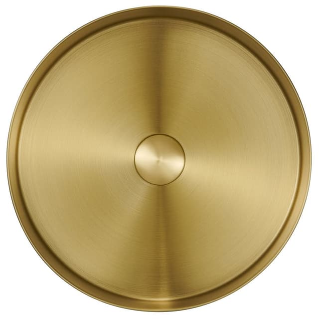 AURUM umywalka nablatowa stal nierdzewna 38cm złoto mat