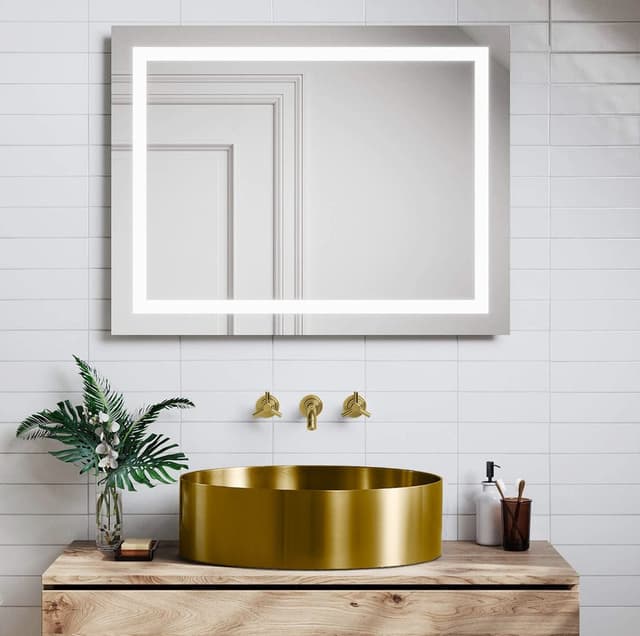 AURUM umywalka nablatowa stal nierdzewna 38cm złoto mat