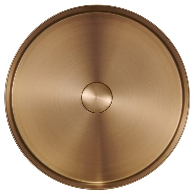 Umywalka nablatowa AURUM stal nierdzewna miedź mat 38 cm