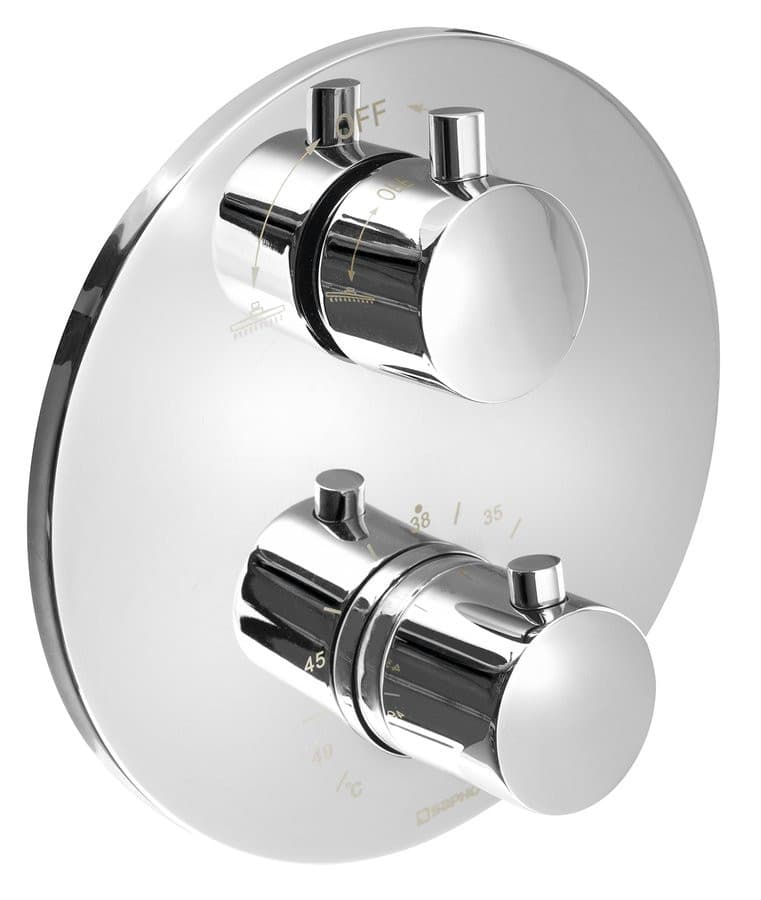 Bateria prysznicowa termostatyczna podtynkowa SOLARIS chrom 2 wyjścia