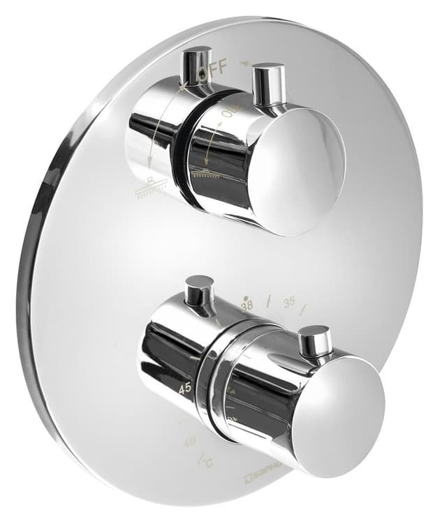 Bateria prysznicowa termostatyczna podtynkowa SOLARIS chrom 2 wyjścia