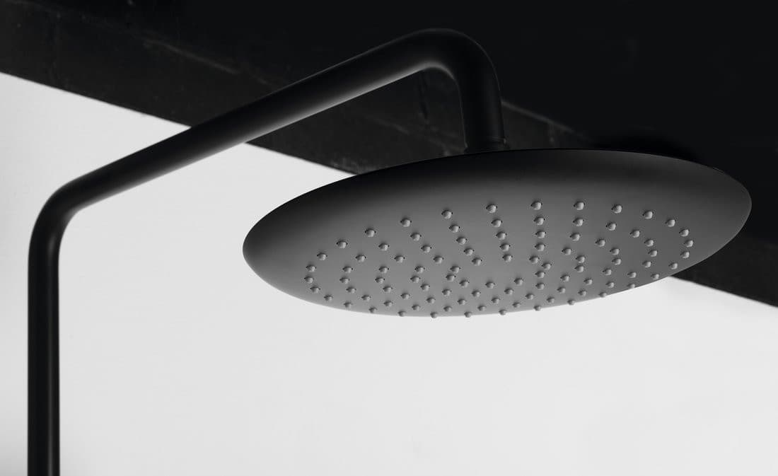 SOLARIS zestaw prysznicowy z baterią termostatyczną, czarny/złoty mat